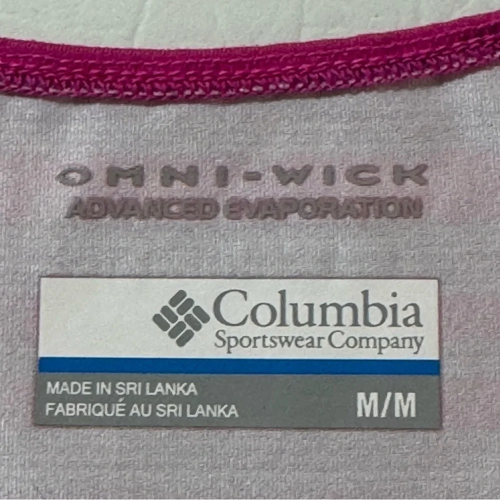 Columbia Omni-Wick Advanced Evaporation Pink Striped Work Out Tank Top Medium - Picture 6 of 6